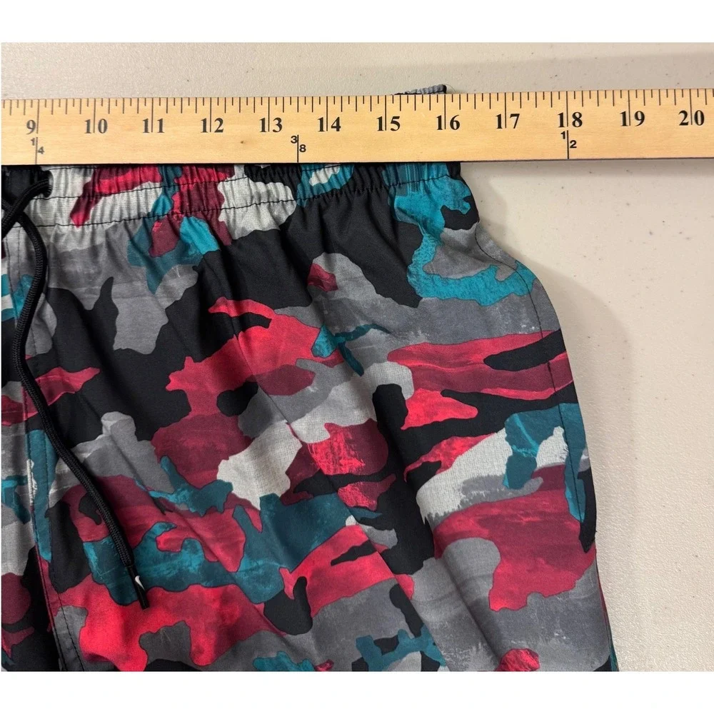 Nike Swim Trunks Men Large‎ Red Camo Board Shorts NESSE548-463 Stretch NEW